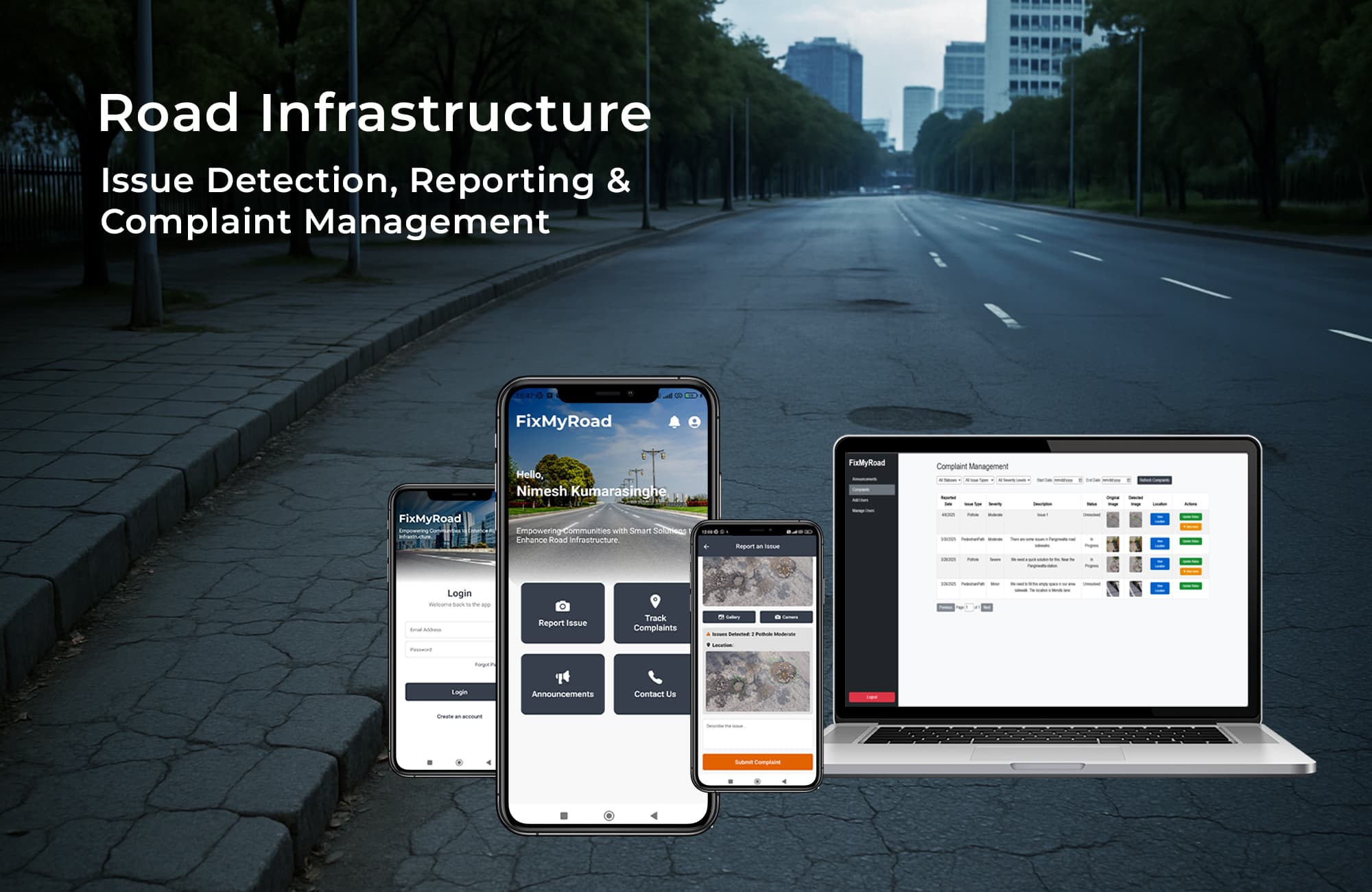 Road Issue Reporting System with Duplicate Complaint Identification